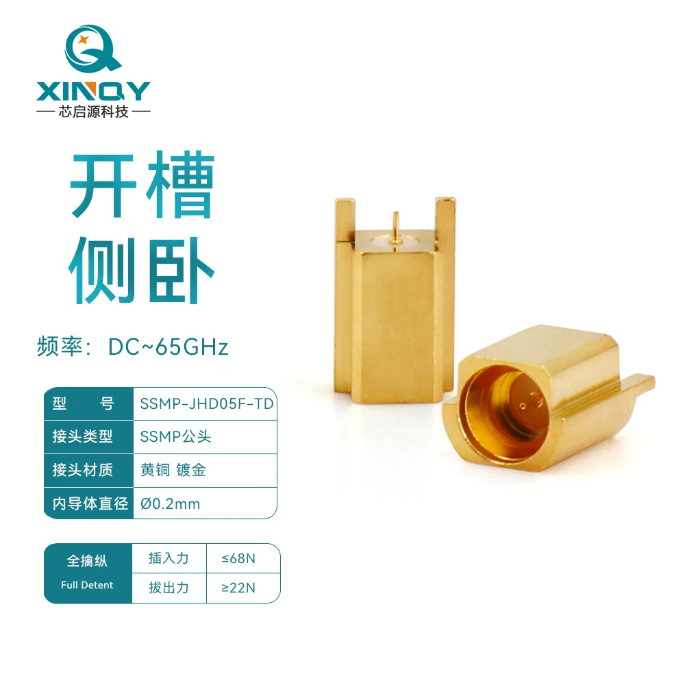 Conectores RF Mini-SMP SSMP-JHD Soporte para PCB/PCB de 65 GHz