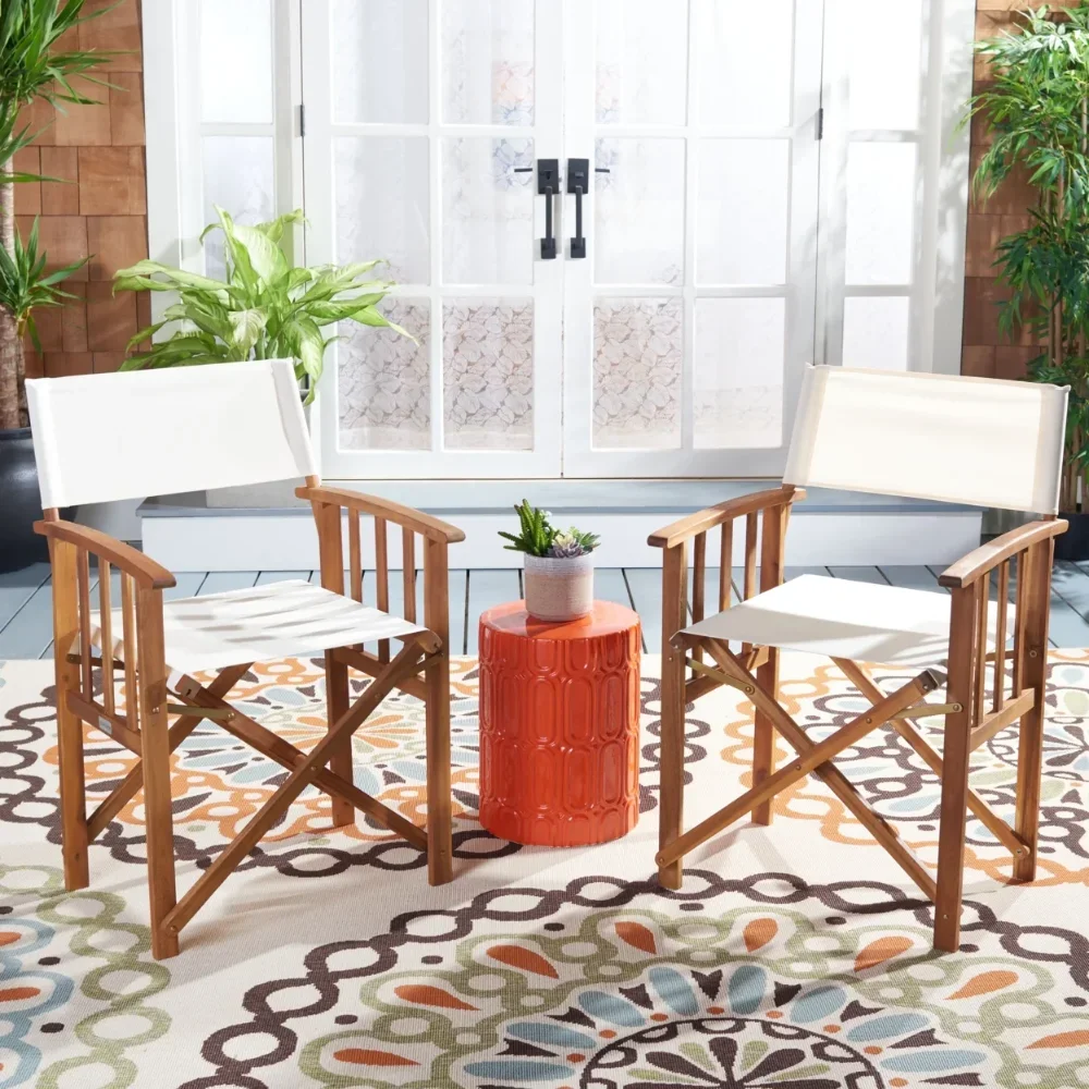 

Outdoor Patio Director Chair, Set of 2 - Natural/Beige