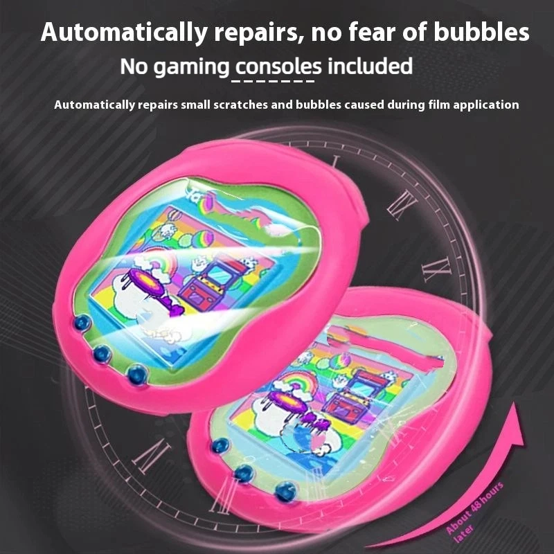 1 Set Anti-Scratch PET/TPU Game Console Film Anti Fingerprint HD Screen Guard Protector For Tamagotchi Uni Band Pet Accessories