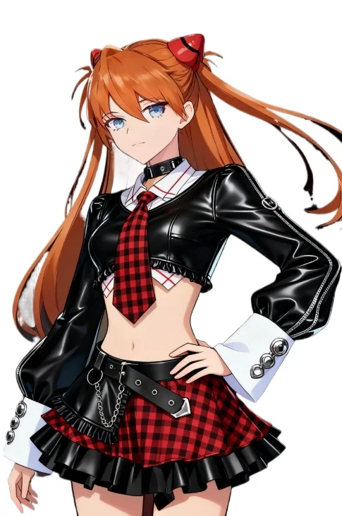 

2025 New EVA Asuka Langley Soryu cosplay costume Full Set Outfis Shikinami Rolling Band Soldiers Hand-held the same clothes