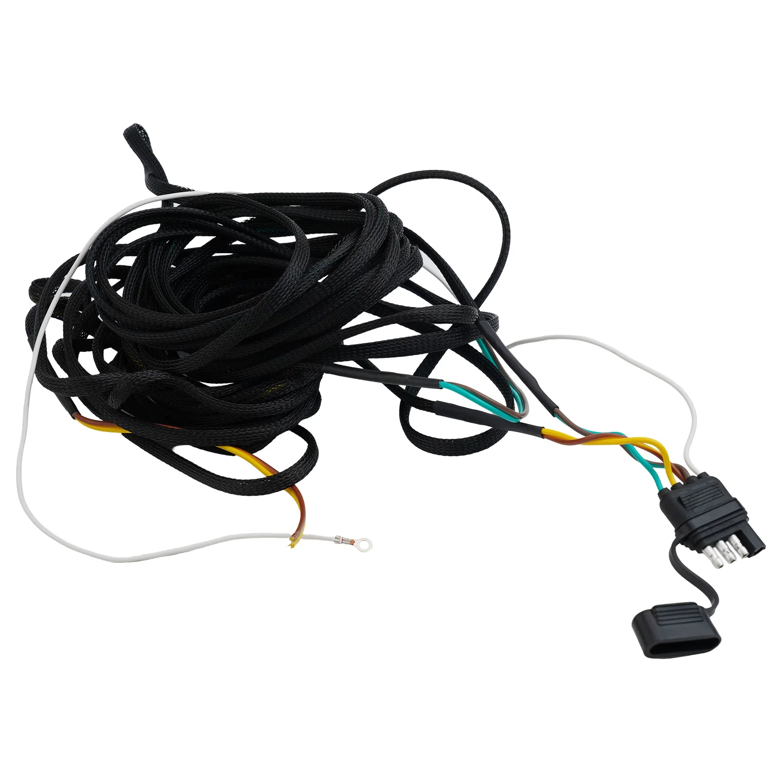 Trailer Wiring Harness Kit Y Connector Design 22 9FT Length for Reliable Connections on Boats ATVs Horse Trailers