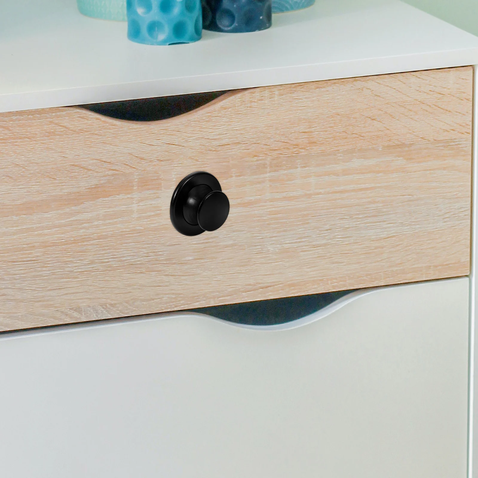 

Handle Door Knob Cabinet Hardware Black Decorative Closet Furniture Handles RV Accessories HiddenLatch Kitchen