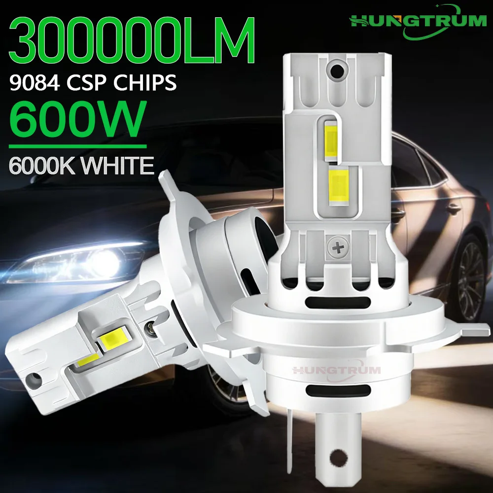 

H4 9003 HB2 H7 LED CANBUS Headlights Bulb 300000LM 6000K Wireless Spotlight Automobile Diode Lamp Fog Lights Plug And Play 12V