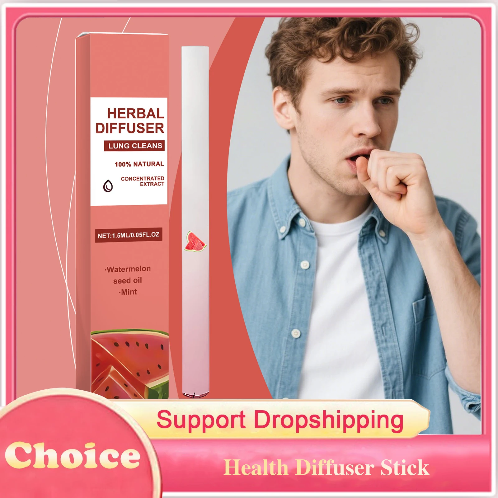 Difusor Herbal Energético, Bolígrafo Pulmonar, Respiración Clara, Alivia la Fatiga, Relaja, Mejora la Concentración, Mejora el Sueño, Aromaterapia, Bolígrafo de Limpieza Pulmonar