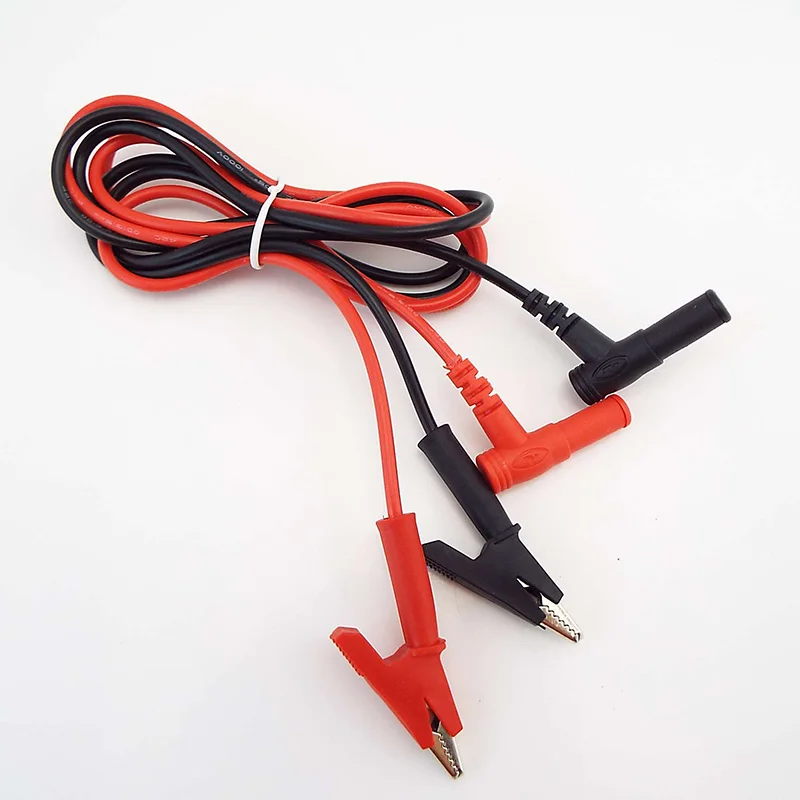 Dual Head 20A Alligator Clip to 4mm Banana Plug Test Cable Lead Wire Connector Probe Crocodile Clips For Multimeter Measure Tool