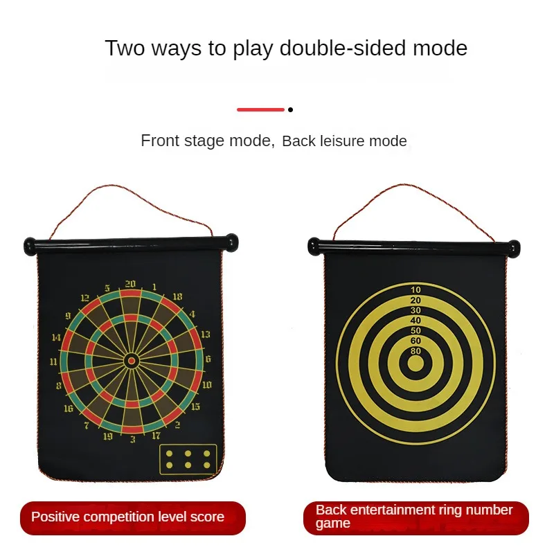 ชุดกระดานปาลูกดอกแม่เหล็กสองด้านสำหรับเด็ก ระดับการแข่งขันแบบสบายๆ ใช้ได้สองแบบ กระดานปาลูกดอกสำหรับความบันเทิงและการมีปฏิสัมพันธ์ระหว่างพ่อแม่ลูก