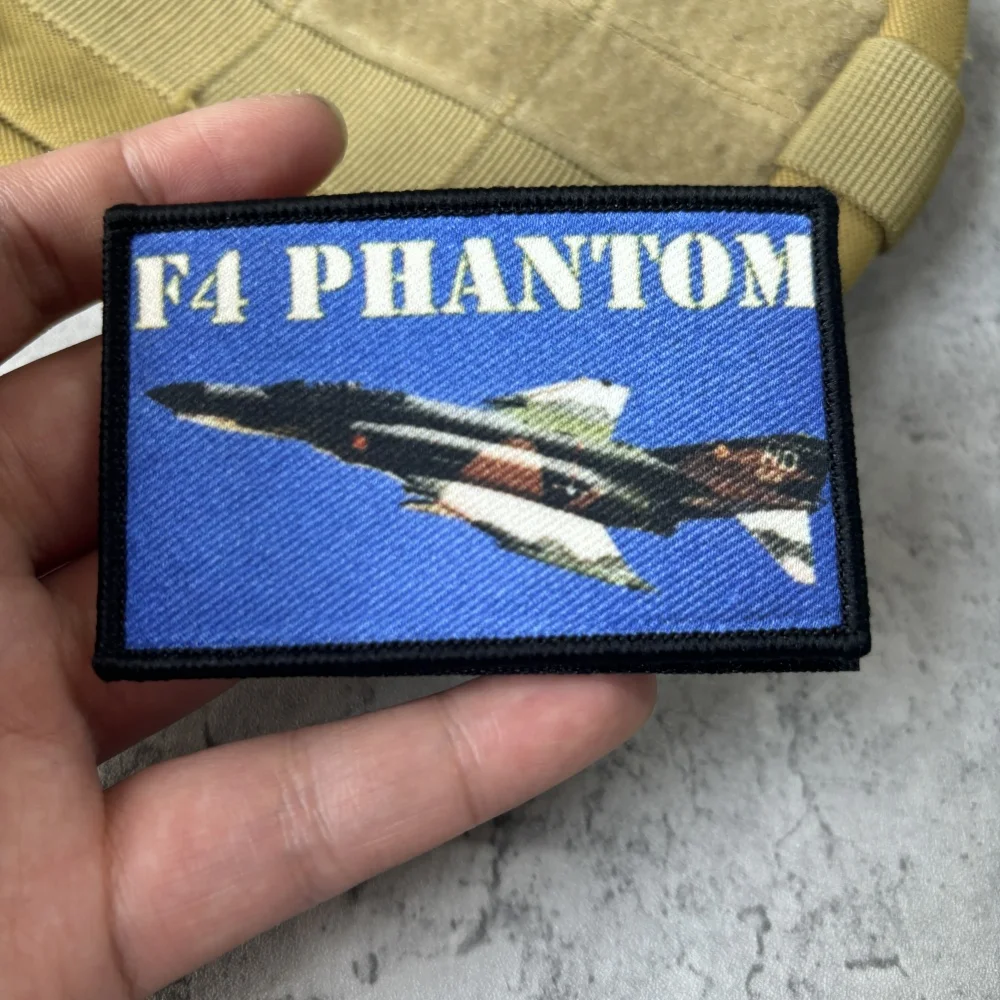 

"F4 PHANTOM" Printed Tactical Patch Hook&Loop Emblem Patches Military Morale Badge Army Armband Chevron Backpack Stickers