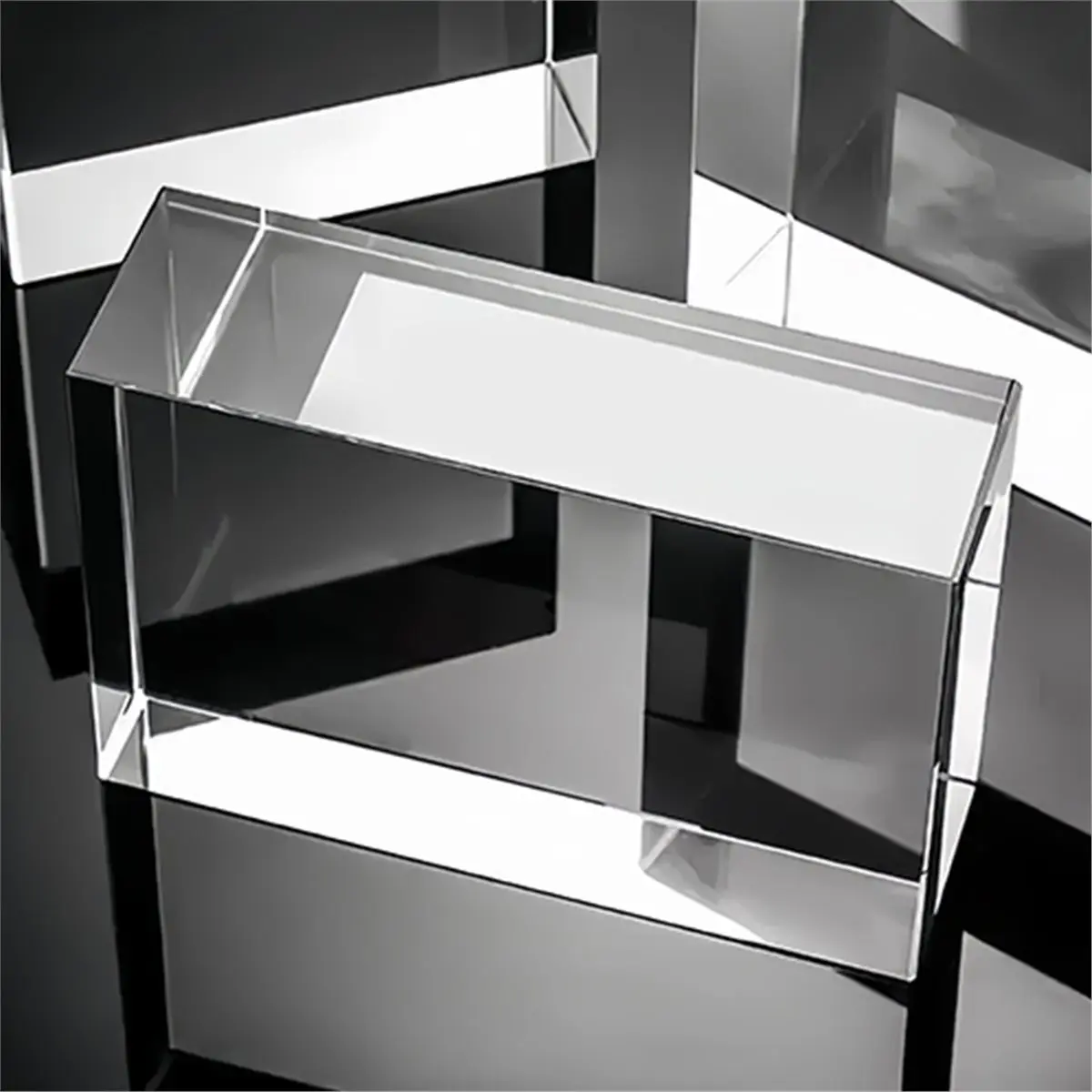 HITL 10x7x3cm Blank Crystal Block Cube for 3D Laser Engraving Rectangular Columnar Crystal