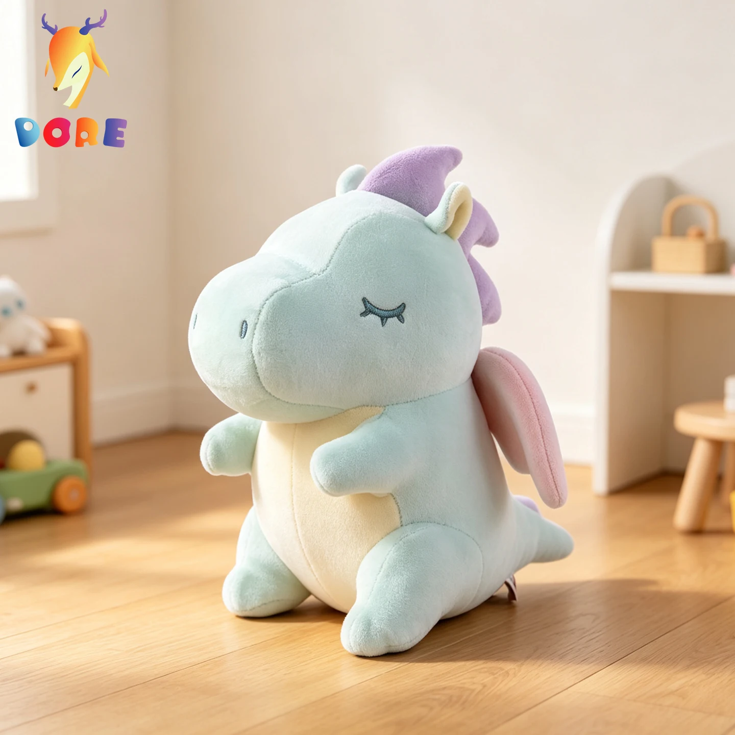 dore-dinosaur-plush-doll-children's-birthday-gift-girls-flying-dragon-doll-cute-soft-toy-for-ages-3-and-above-velvet-fabric