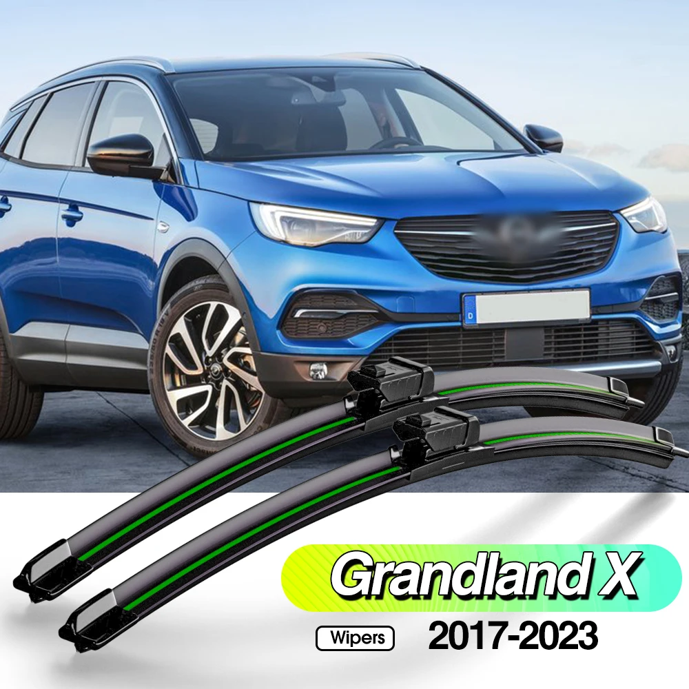 

For Opel Grandland X 2017-2023 2pcs Front Windshield Wiper Blades Windscreen Window Accessories 2018 2019 2020 2021 2022