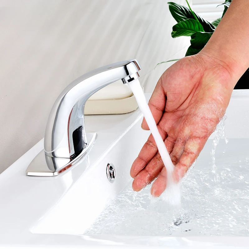 

Copper fully automatic sensing faucet intelligent cold and hot contactless hand sanitizer