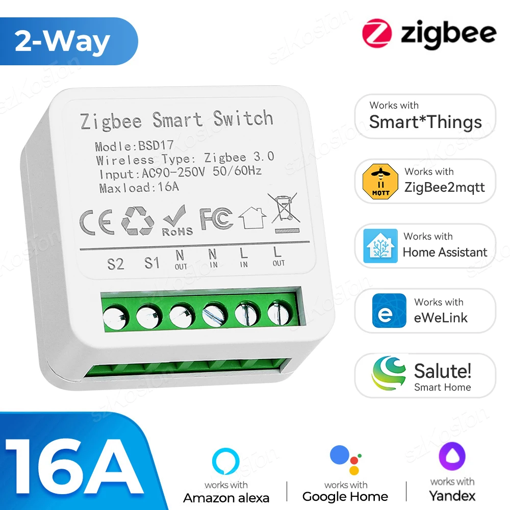 EWeLink App ZigBee3.0 Smart Switch DIY Home Breaker Relay Module For SmartThings Alice Alexa Google Home Assistant Zigbee2MQTT