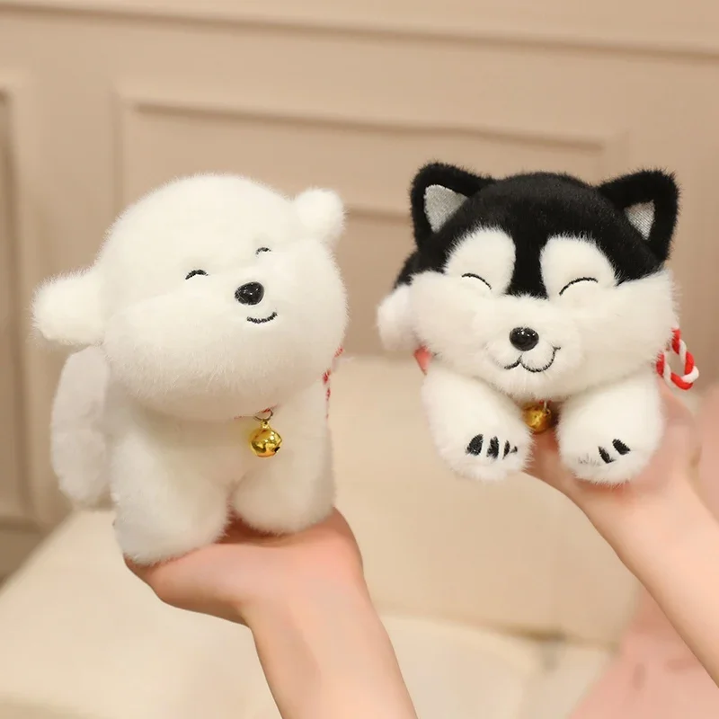 Kids Cuddle Toy Cherry Topping Dog Plush Toy Soft Fluffy Stuffed Puppy Animal Kawaii Dog Plushie Cuddly Doll Birthday Gifts Girl