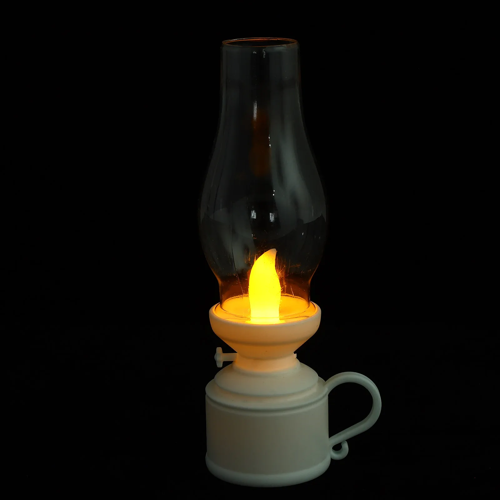 Lámpara electrónica Lámpara de aceite decorativa de diseño vintage para mesa interior, chimenea, uso de escritorio, portátil y ligero