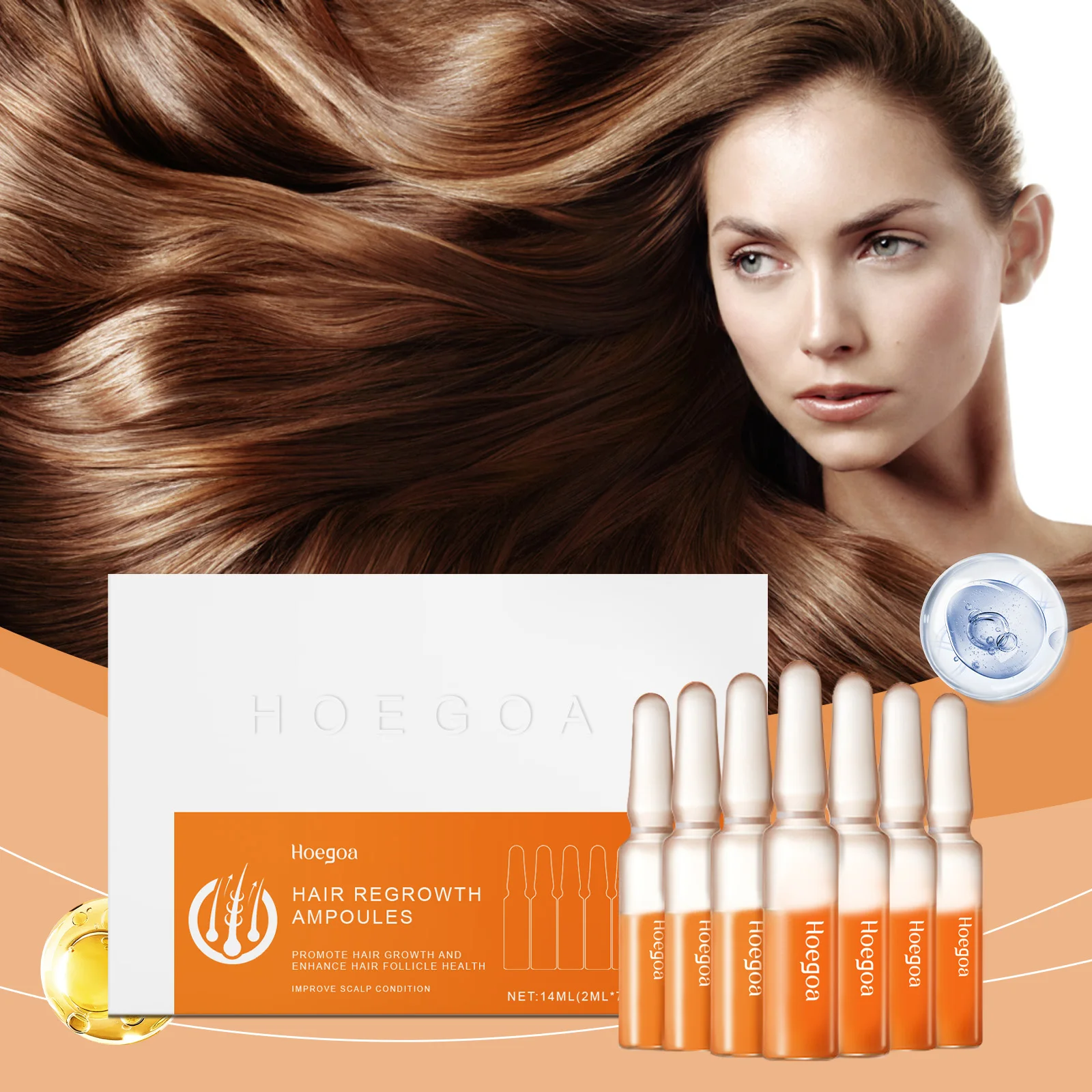 

Ампулы сыворотки для роста волос - питательная сыворотка для кожи головы для стимулирования роста волос, улучшения фолликул, ухода за здоровьем и питанием