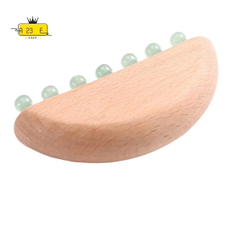 A23E-Scalp Massager, Head Scalp Massage Comb, Jade-Wooden Comb For Head Stress Relax, Massage Tool For Relieve Headaches
