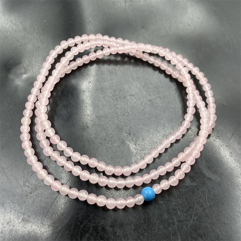 4mm pink 216-bead multi-layer wrap-around jade bracelet