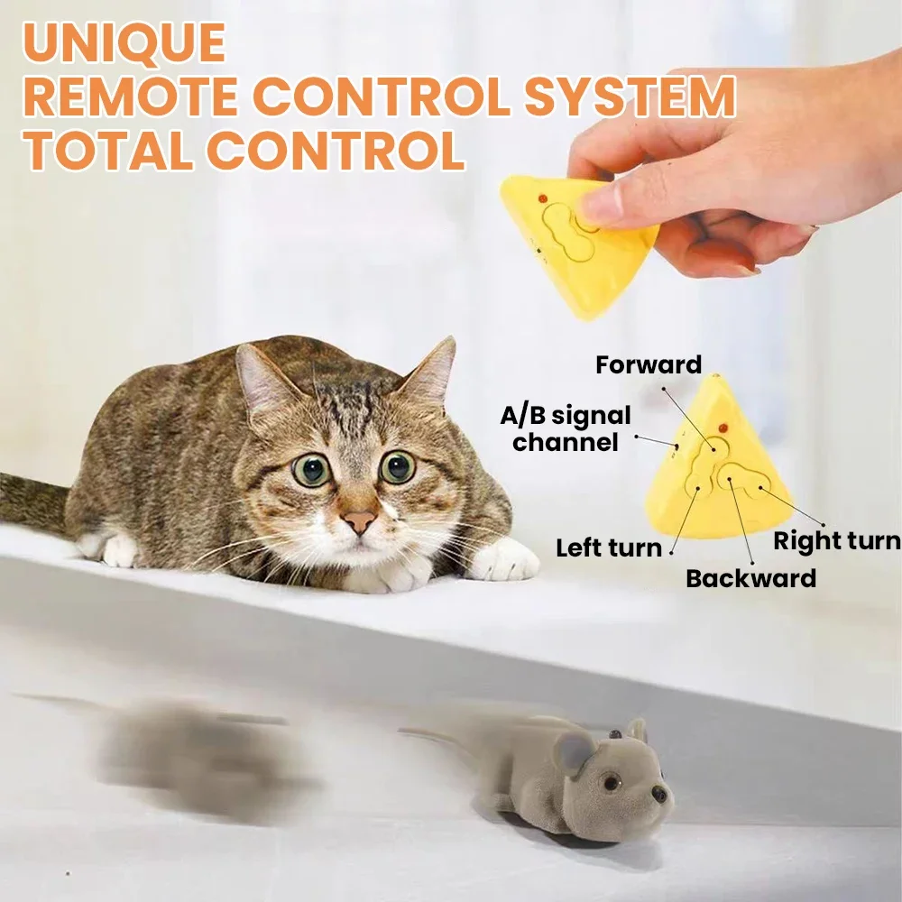 Remote Control Mouse And Cat Toy Simulation Induction Animal Toy Remote Control Mouse Intelligent Obstacle Avoidance Cat Toy