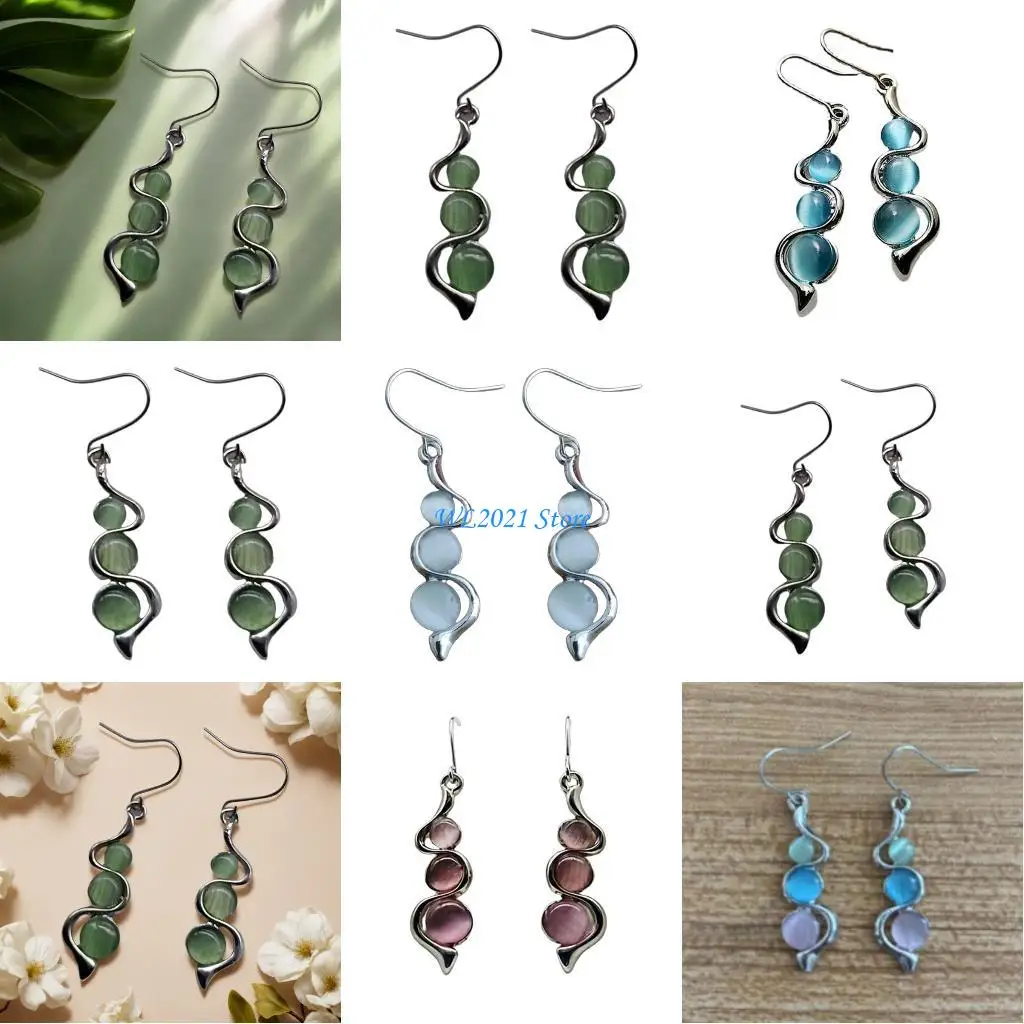 G5GC CATS ELESANT CATS GEMSTONSERS DROP SPORTS OPAL DANGLE SARRINGS Jewelry for Women Sicslish Valentines Day أو HIARDIN