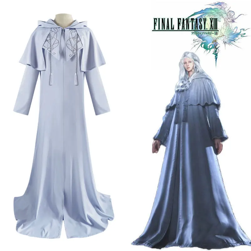 Costume de cosplay Vignes Final Fantasy, robe noire et bleue, tenue pour femme, cosplay d'Halloween, vêtements Vignes
