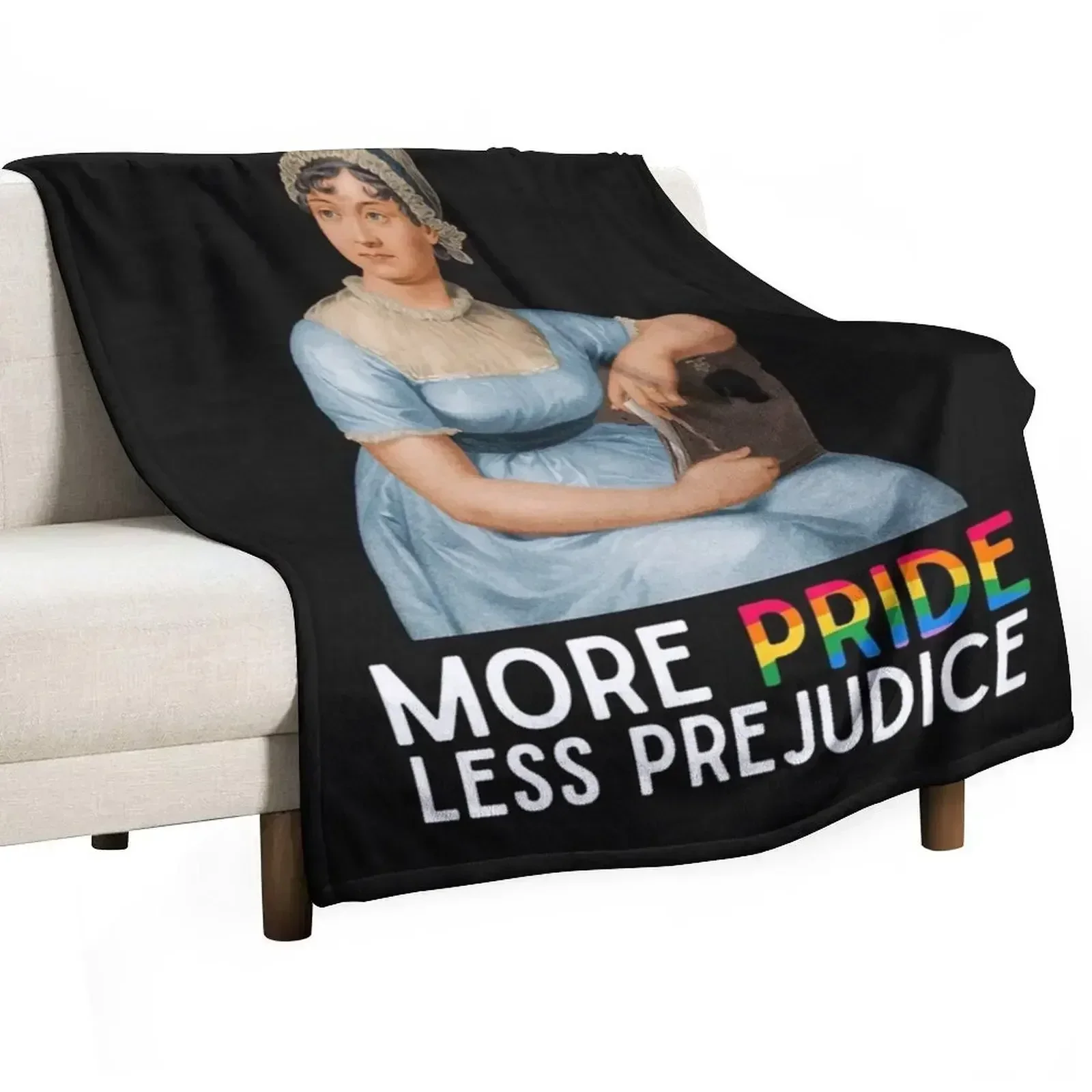 More Pride Less Prejudice Jane Austen Throw Blanket Thin Polar Sofas Travel blankets and throws Decorative Sofas Blankets