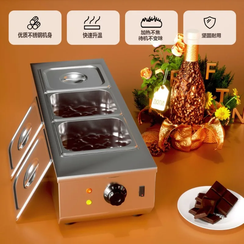Commercial Electric Chocolate Melting Pot Heating Melter Machine For Chocolate Candy Bakery Wholesale Supply