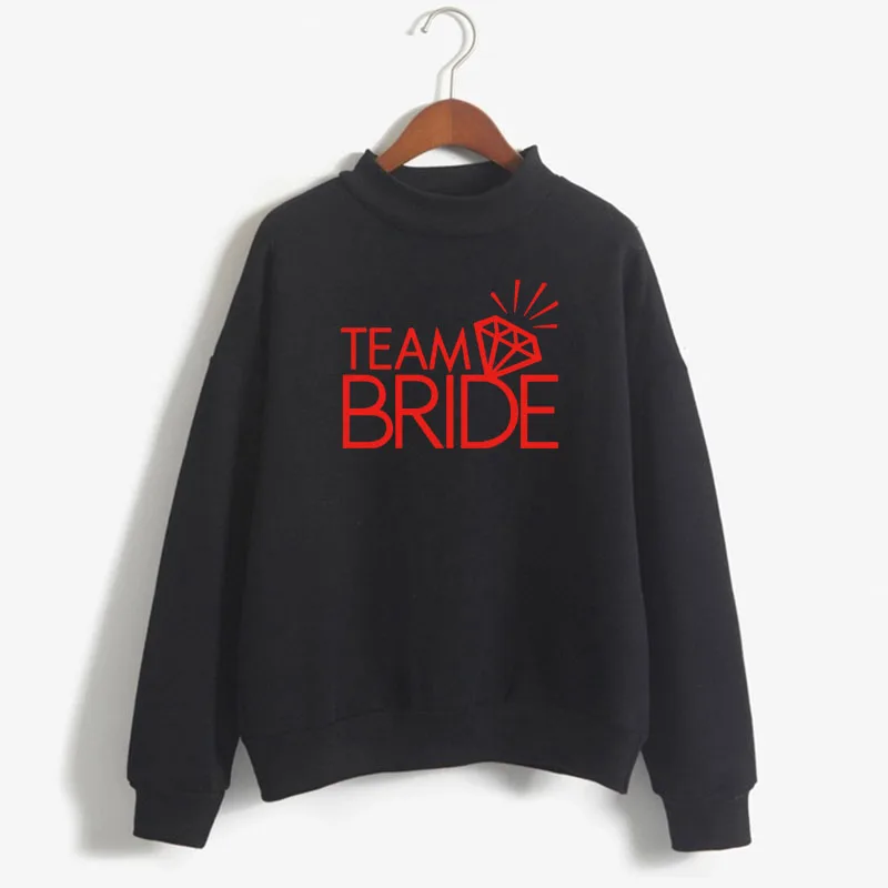 

TEAM BRIDE print O-neck Hoodies Wedding Party Funny hoodie Female winter Tops comfortable Women Tumblr Bride Harajuku sweatshirt