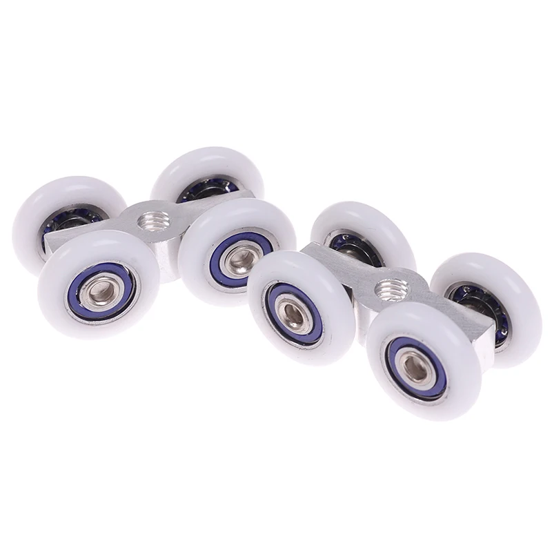 

^1Pair Sliding Door Rollers 4 Wheels Hanging Home Door Accessories Hardware