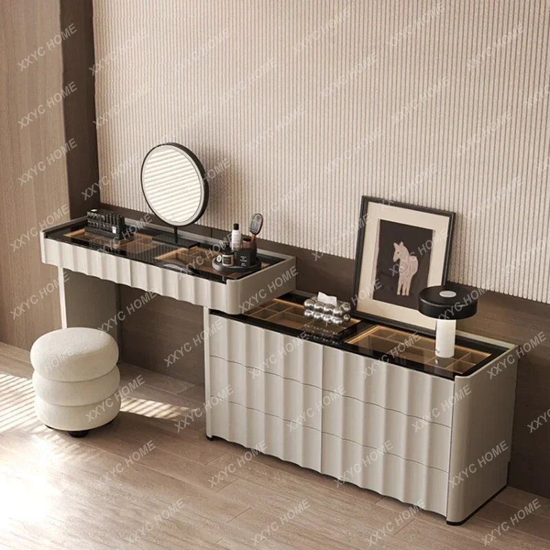 Ornate Vanity Table Unique Artistic Trendy Elegant Vanity Table Exquisite Premium Meuble De Chambre Bedroom Furniture