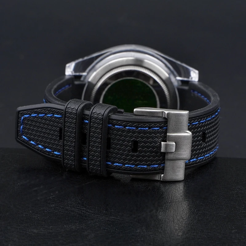 20มม.22มม.สำหรับ Omega MoonSwatch สร้อยข้อมือวงดนตรีเปลี่ยนยางซิลิโคนกันน้ำสายรัดข้อมืออุปกรณ์เสริม