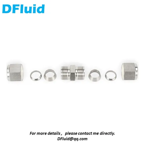 Imagen 2 del producto Conector de compresión de doble virola de unión recta de acero inoxidable 316 1/8 1/4 3/8 1/2 6 8 mm accesorio de tubería de gas reemplazar Swagelok