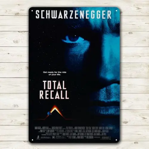 u1,Total Recall Movie Metal Poster Tin Sign 20x30cm Collectable Plate-aluminum