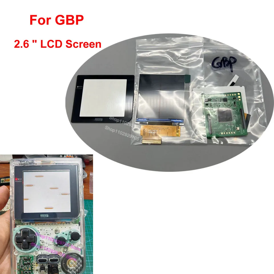 

Новый 2,6-дюймовый IPS ЖК-экран высокой яркости с оригинальным размером экрана, подходит для Gameboy Pocket Backlight GBP ЖК-экран