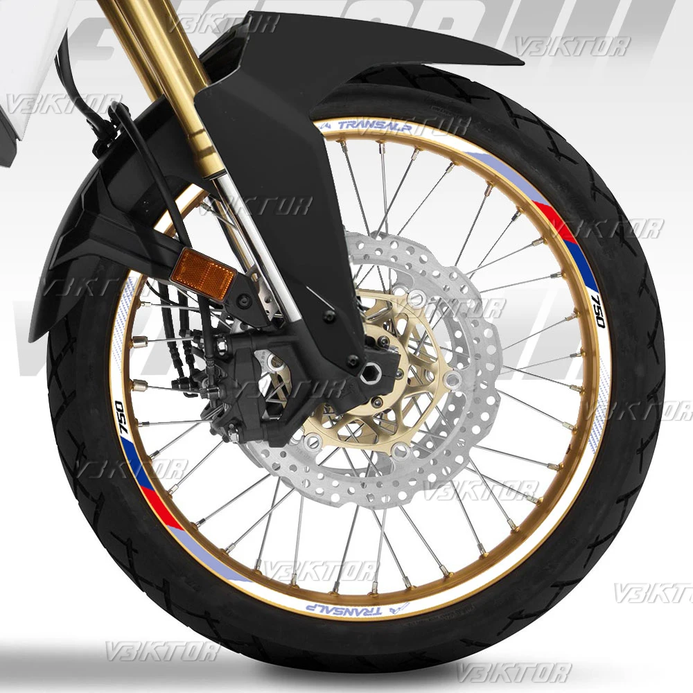 Motorcycle Wheel Stickers Reflective Motocross Rim Decals For Honda XL750 Transalp XL 750 transalp