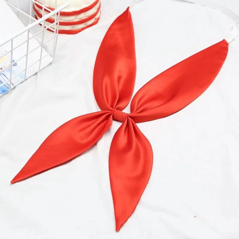 Sailor Suit Scarf Pure Color Japanese College Style JK Uniform Big Bow Tie Female Cute Triangle Scarf Kawaii