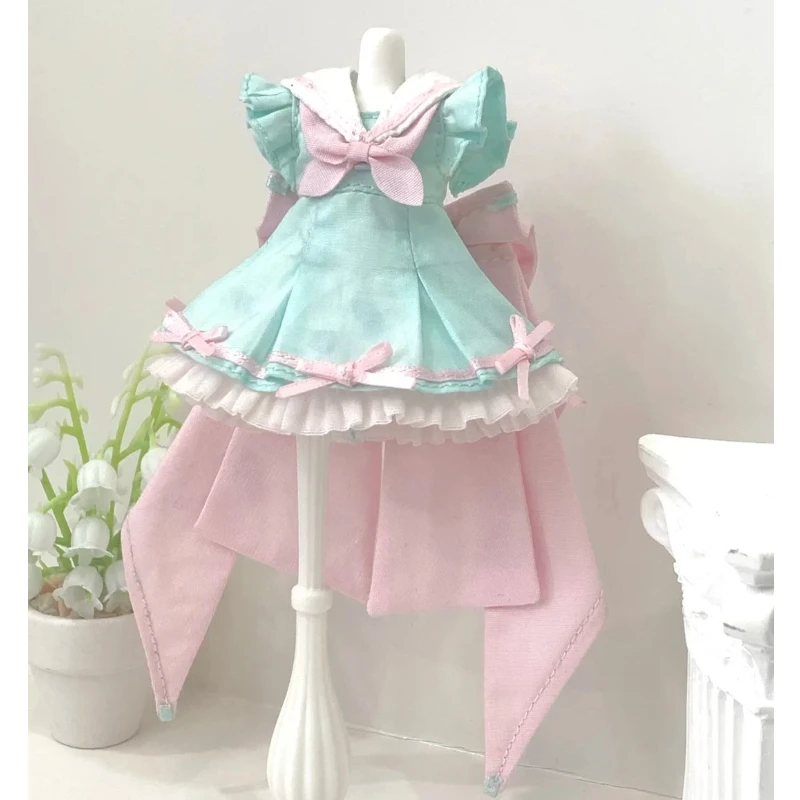 Come4free Daily Collection Mint Peach Outfits Ob11 Puppenkleidung Passend für Bjd Puppenzubehör Niedliche Puppenkleidung