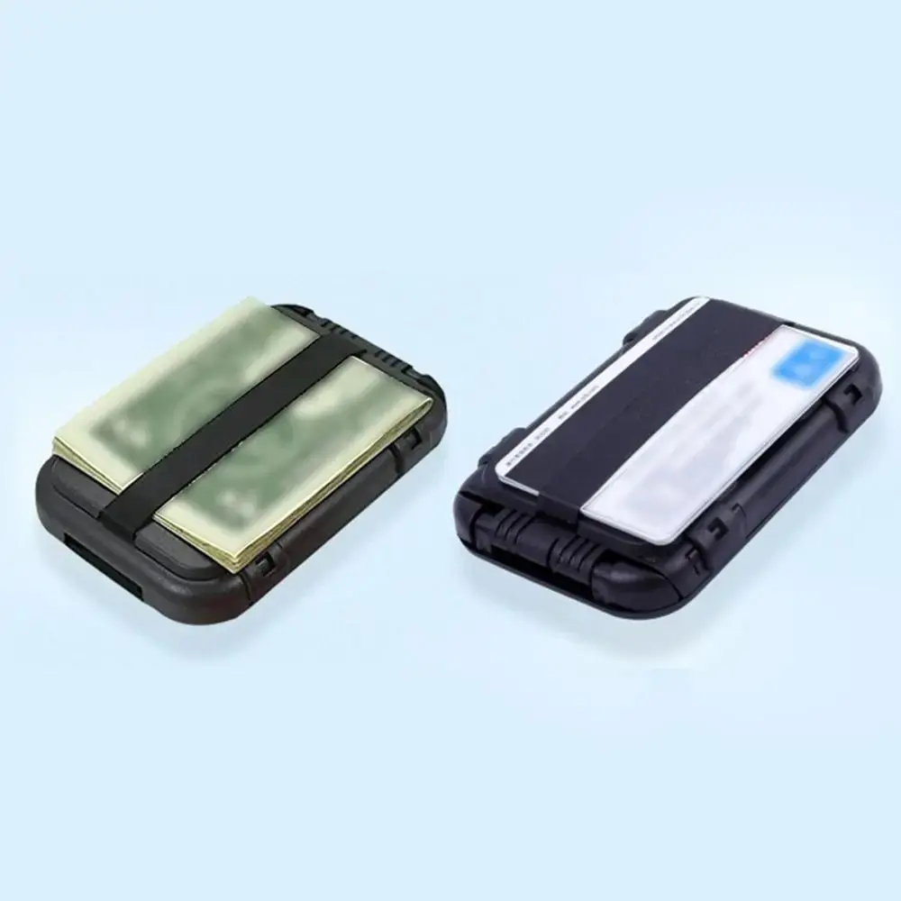 Metall-Geldbörse, RFID-Block, minimalistische Geldbörse für Herren, ultradünn, mit Clip-Tasche aus Aluminium, Bargeld-Kreditkartenetui – Detail 2