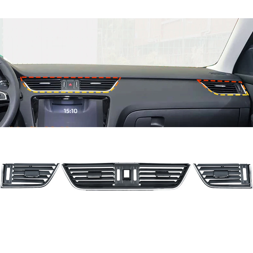 

LHD передняя центральная приборная панель автомобиля, кондиционер переменного тока, вентиляционная решетка, крышка выходной панели для Skoda Octavia 2015-2021, внутренняя часть