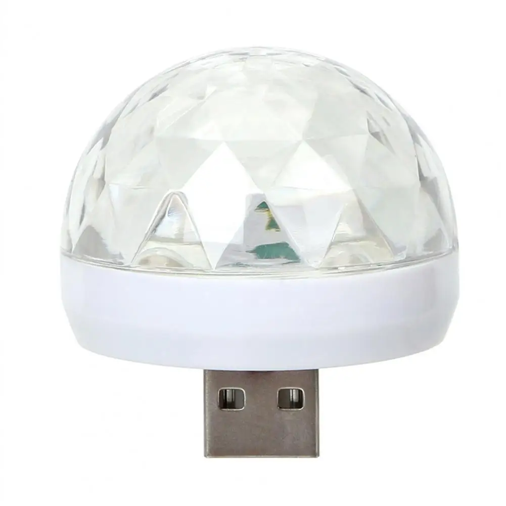 Mini USB Disco Light High Brightness Plug-and-Play RGB LED Party Light USB Disco Lamp Decoration