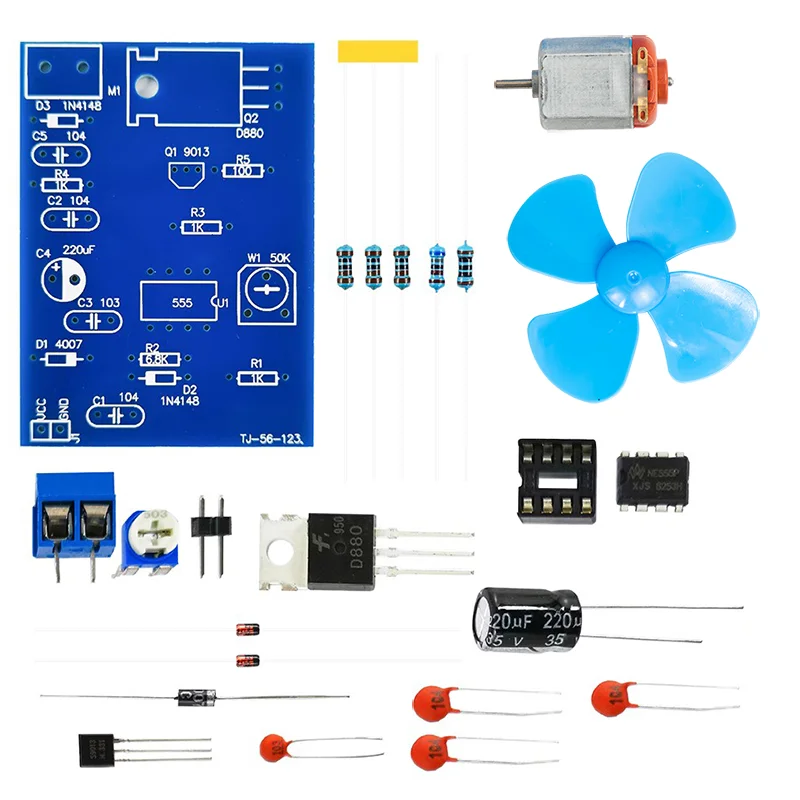 Fan 555 Pulse Width Speed Controller DIY Kit Electronic Skills Training Welding Production Loose Parts