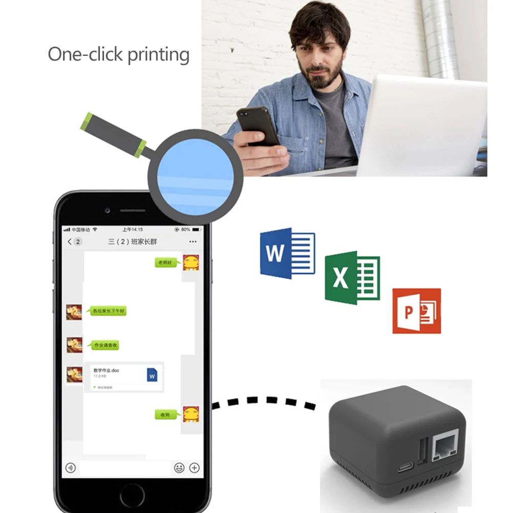 Mini NP330 Netzwerk USB 2.0 Print Server Netzwerk/WIFI/Bluetooth/Netzwerk Cloud/WIFI Cloud Printing Version USB Hubs Zubehör