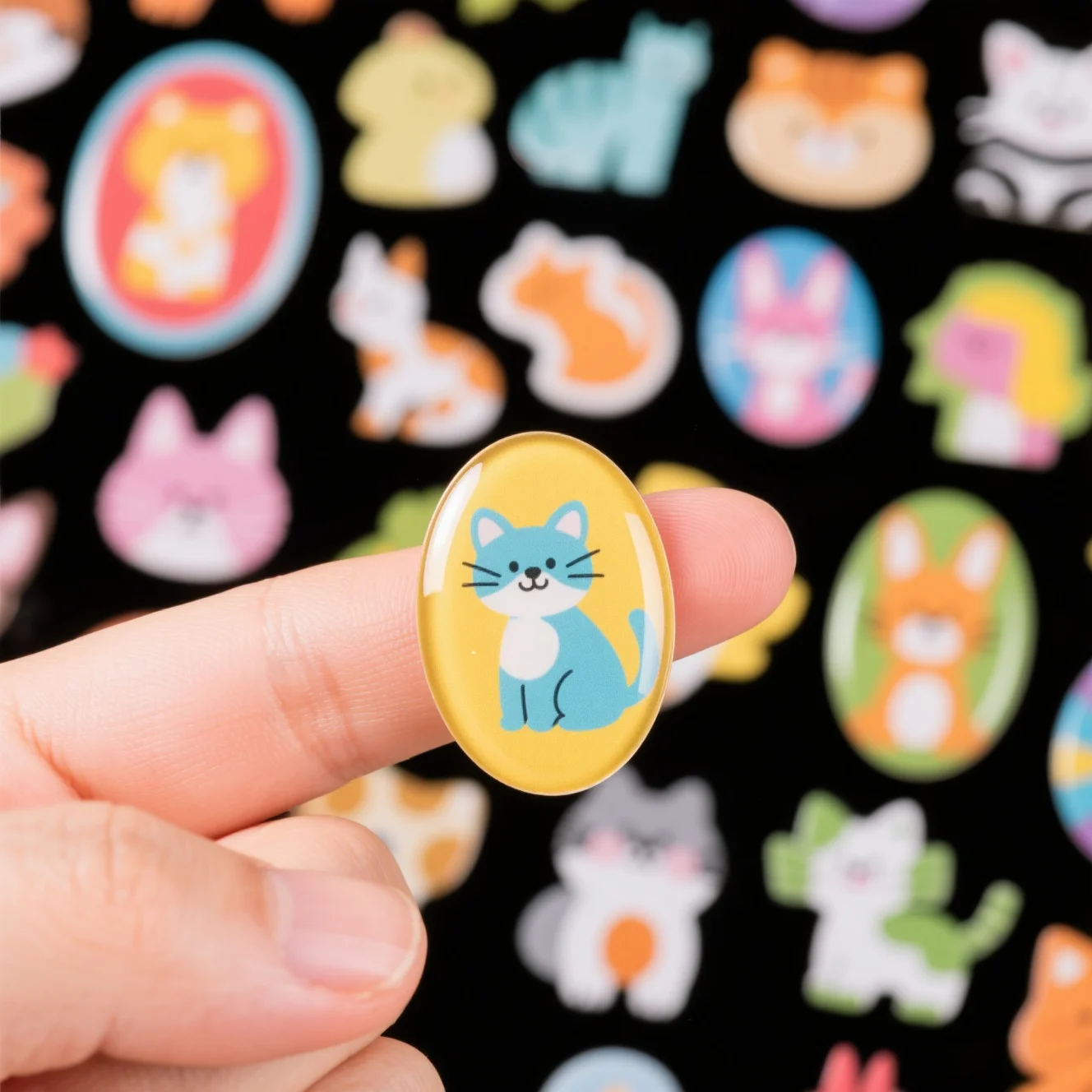 

High-End Epoxy Resin Dome Stickers For Beauty And Personal Care Tools