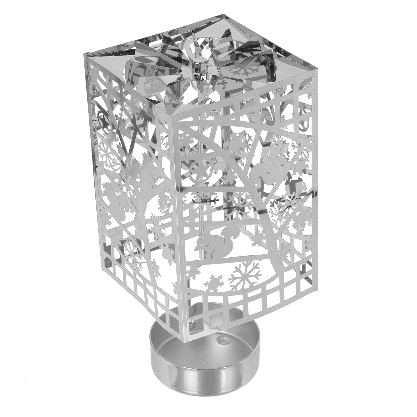 Cup Chic Stand Tray Ornament Christmas Tealight Dining Table Stainless Steel Decorative Holder Man Electric Lighter