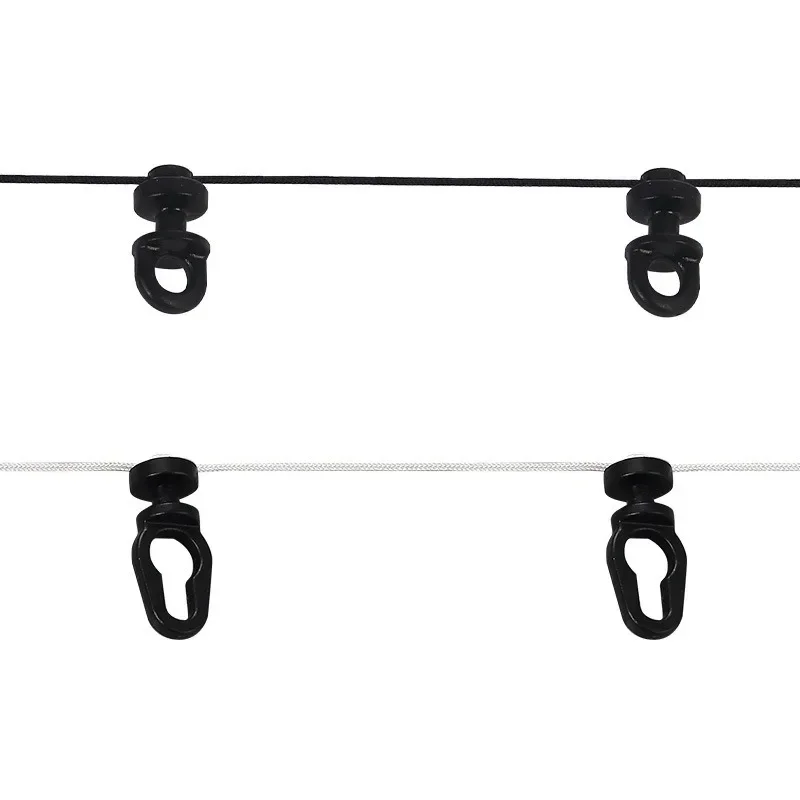 Silent Curtain Track Pulley For S Fold Wave Curtains Rail Distance 54mm 60mm 70mm 80mm s-wave curtain line runner