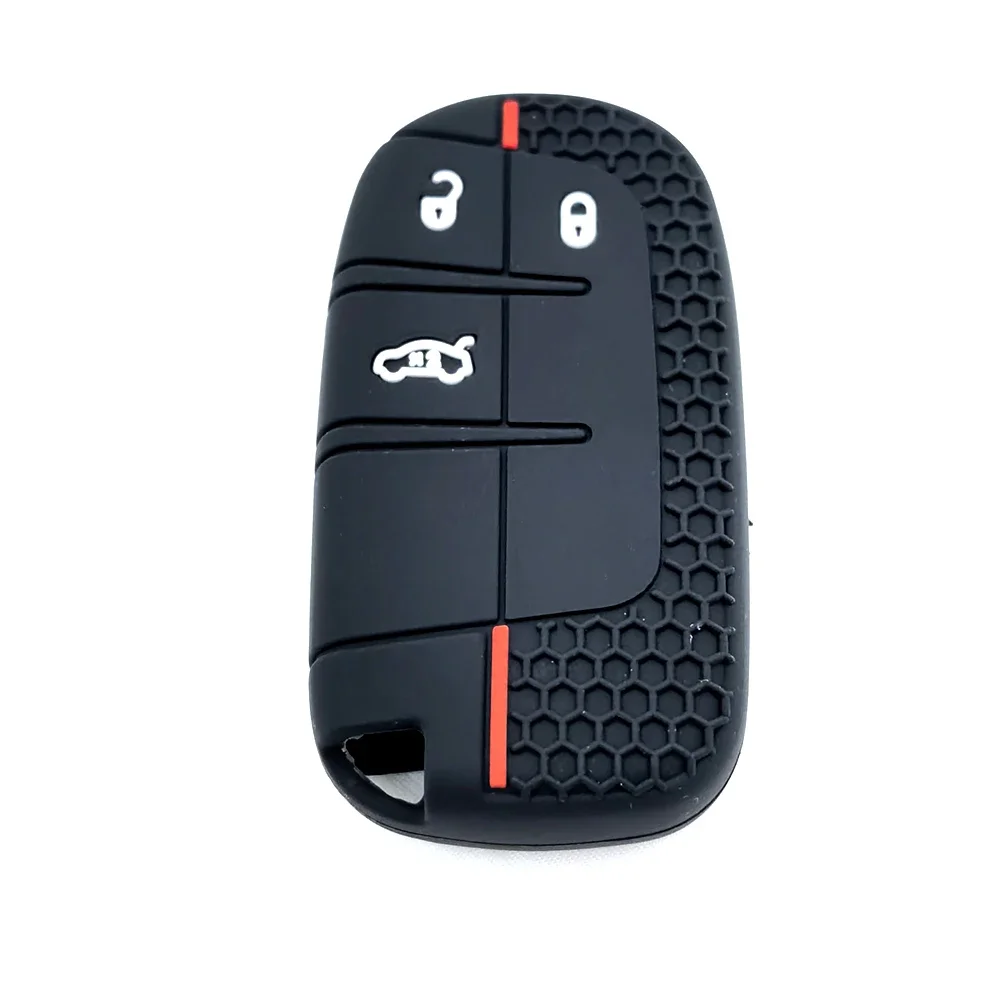 New Car Key Case For Jeep Renegade Commander Cherokee Grand DODGE JCUV Fiat 500X Remote Silicone Key Cover Cap Dodge Challenger