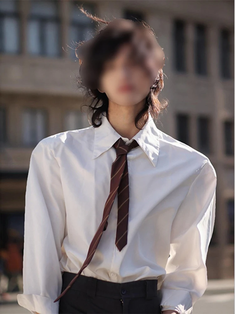 

Long Sve White irt Men's Suit Inner Wear Layer Autumn Winter DK Boys orm Loose Fit Breathable Polyester Fiber