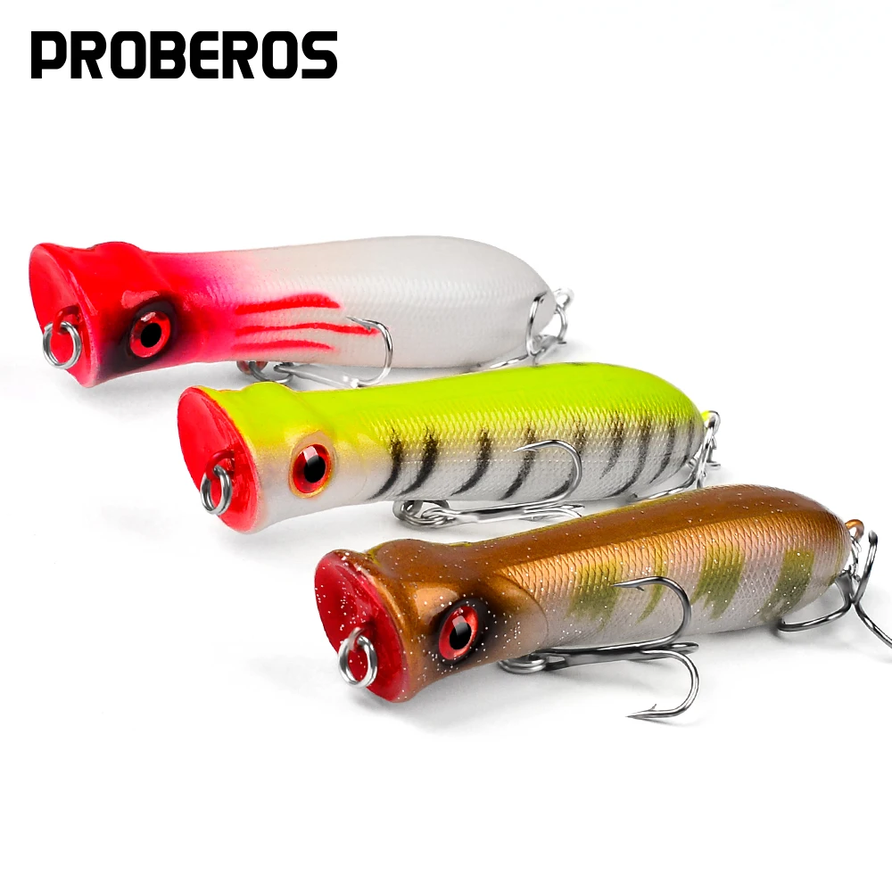 

Artificial Wobblers Plastic Fishing Tackle for Striper Pike Topwater Popper Saltwater Fishing 8cm-12g 6# Floating Bait Hard Bait