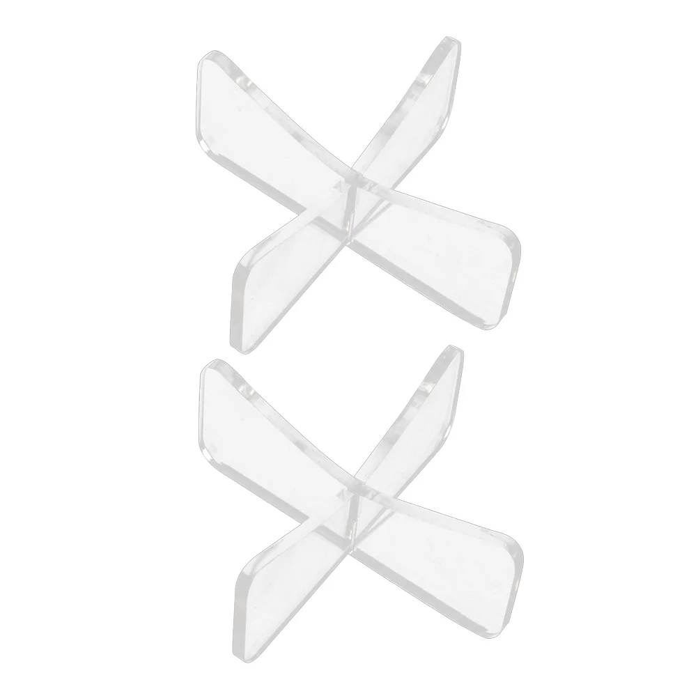 2 قطعة حامل كروي أكريليك حامل عرض شفاف قاعدة دعم قوية لكرة السلة وكرة القدم وكرة الطائرة وكرات البولينج