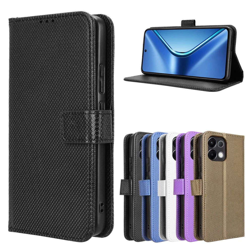حافظة جلدية غطاء وقائي لهاتف OPPO K13 5G غطاء حامل قابل للطي لهاتف OPPOK13 K 13 محفظة بطاقة حامل هاتف Coque