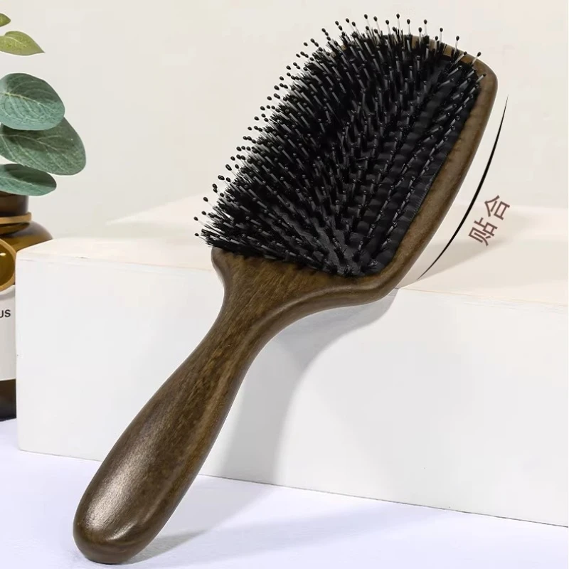 long hair special bristle comb head massage wooden comb bristle comb